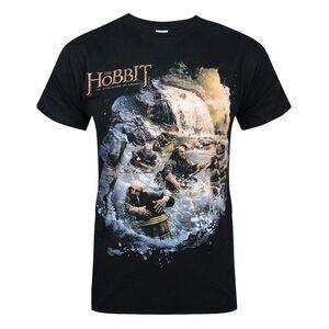 The Hobbit: Desolation Of Smaug Official Mens Barrels T-Shirt / Black